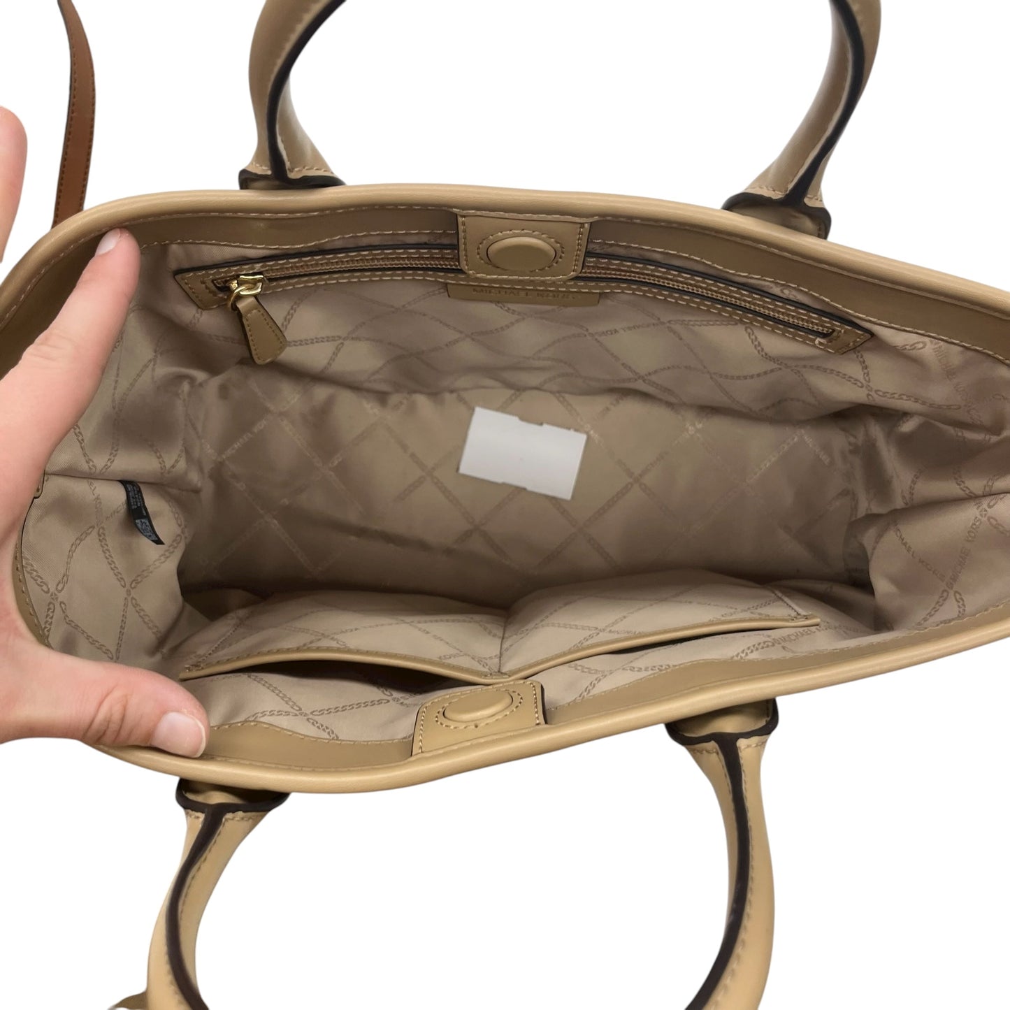 Handbag Designer By Michael Kors In Tan, Size:Medium