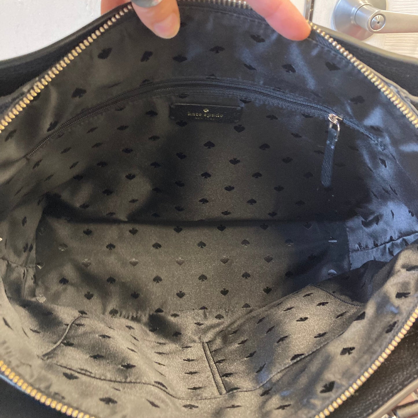 Handbag Designer By Kate Spade In Black, Size:Large