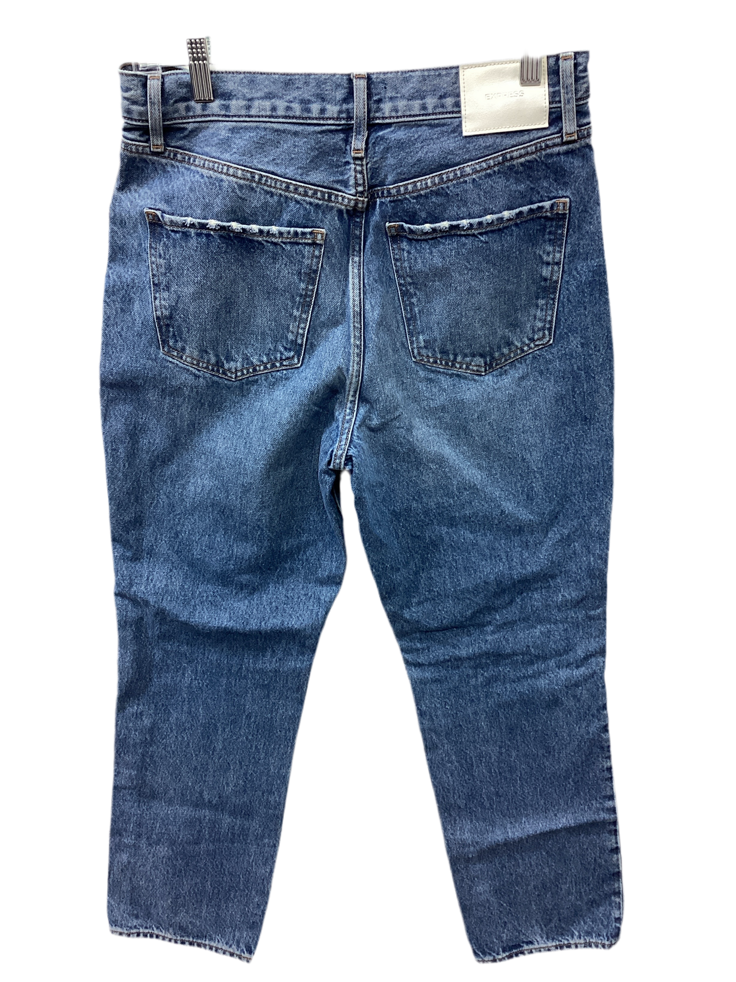 Jeans Wide Leg By Express In Blue Denim, Size:8L