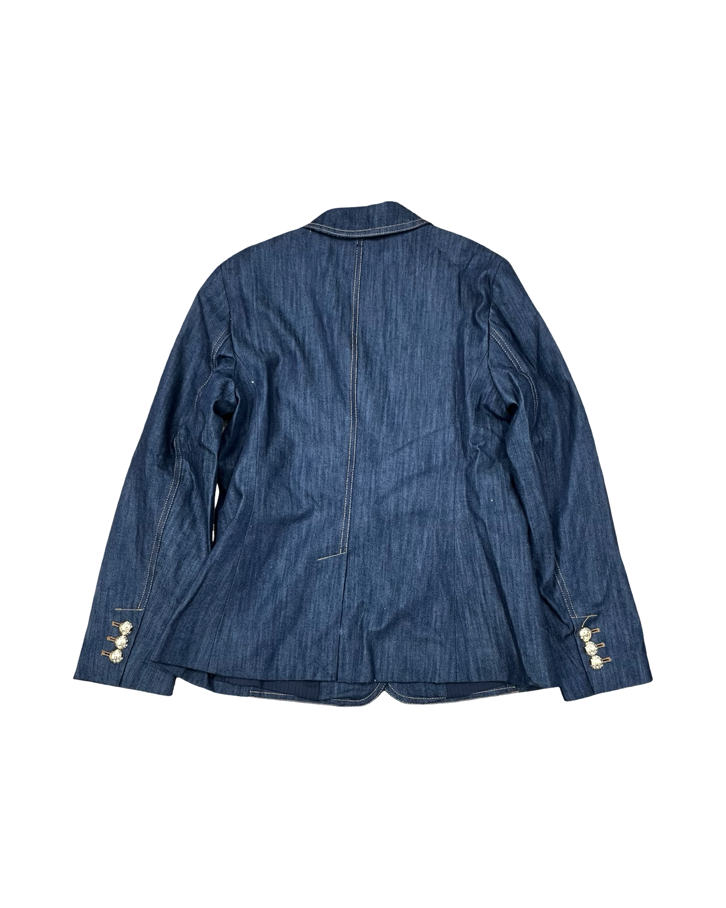 Blazer By Talbots In Blue Denim, Size:Sp