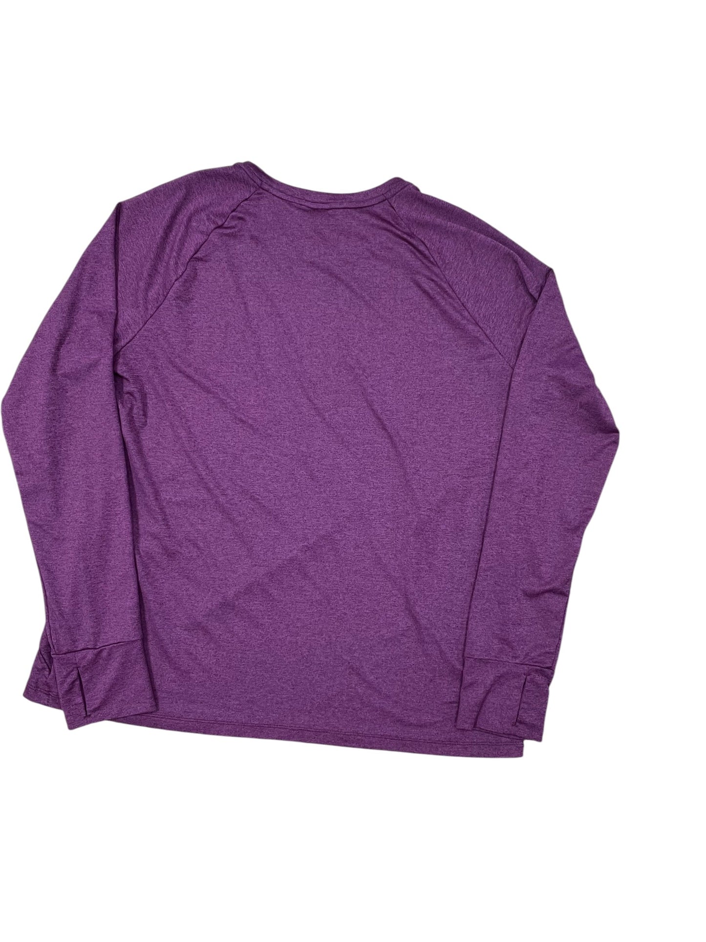 Athletic Top Ls Crewneck By Athletic Works In Purple, Size:Xl