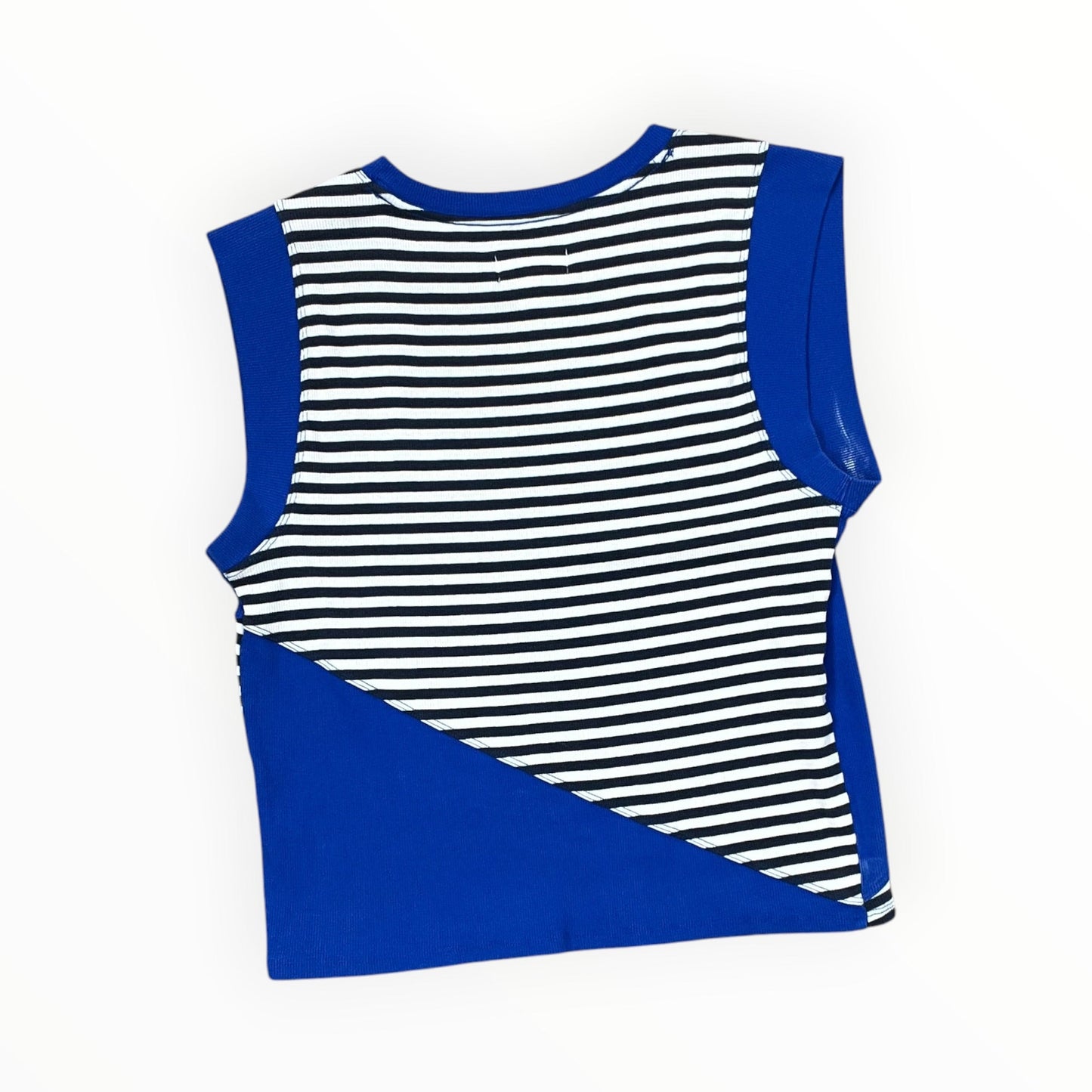 Top Sleeveless By Maeve In Blue & White, Size:L