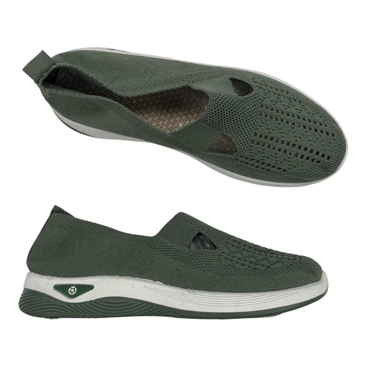 Shoes Flats By Cmf In Green, Size:9.5
