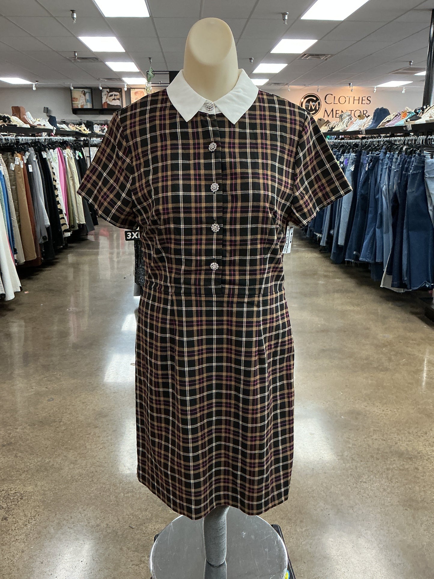 Dress Casual Short By Cece In Plaid Pattern, Size:4