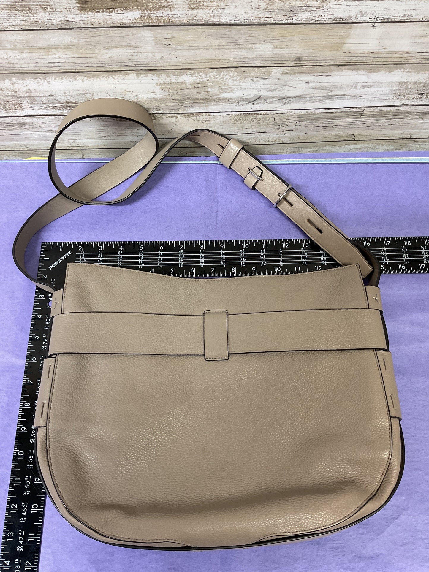 Handbag Designer By Tory Burch In Taupe, Size:Large