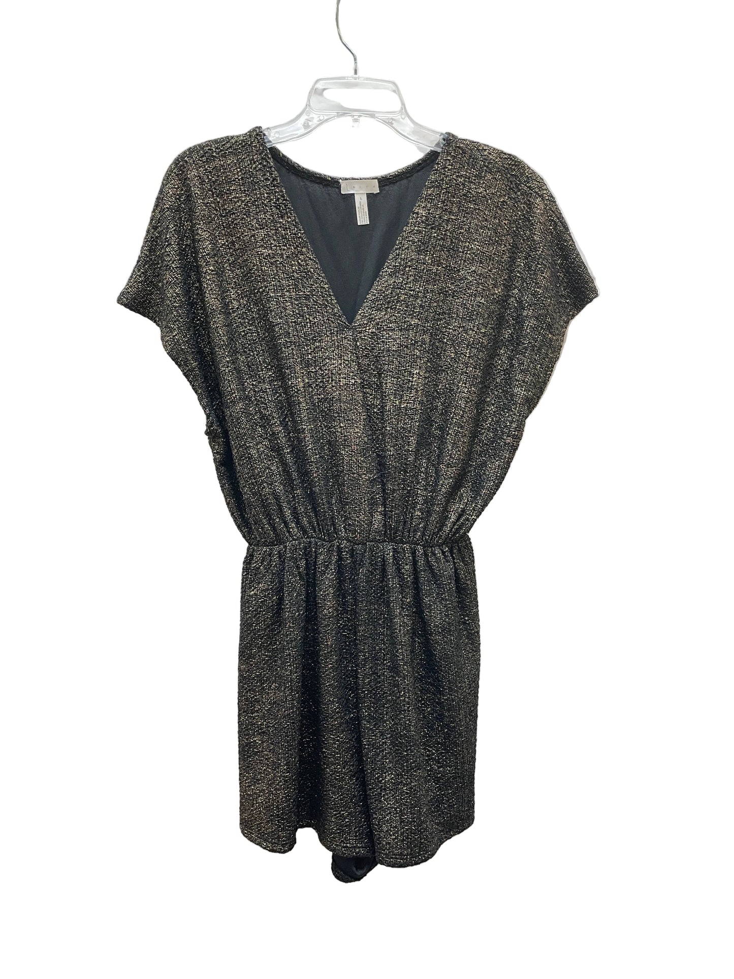 Romper By Leith In Black & Gold, Size:L