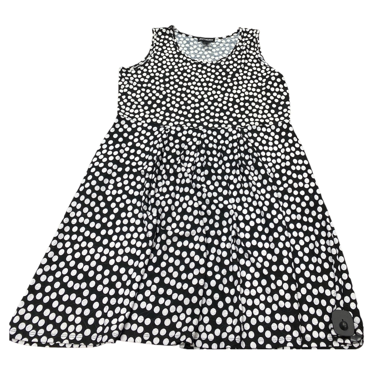 Dress Casual Midi By soft works In Polkadot Pattern, Size:Xxl