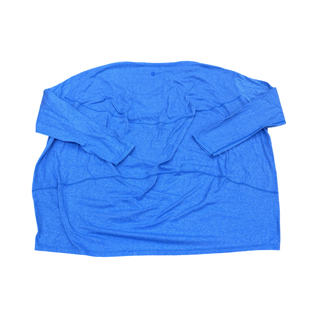 Athletic Top Ls Crewneck By Lululemon In Blue, Size:L