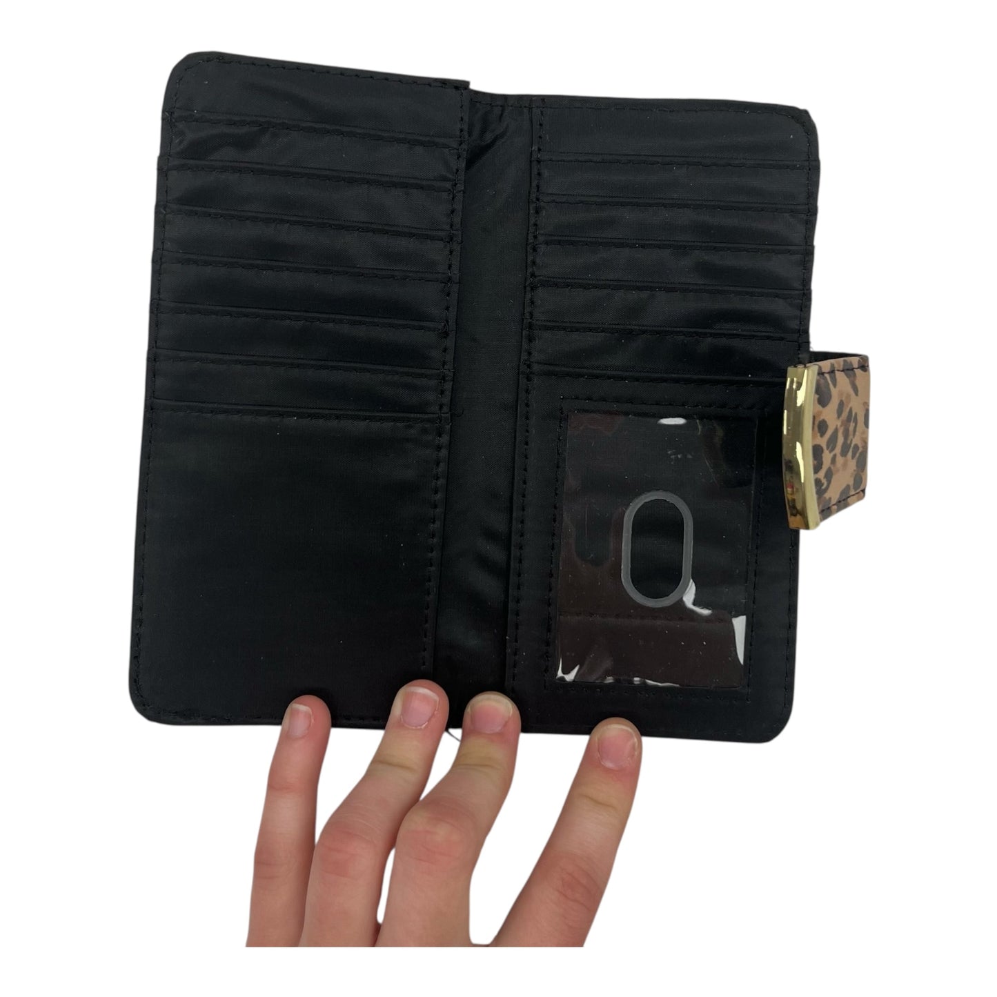 Wallet By Clothes Mentor In Leopard Print, Size:Medium