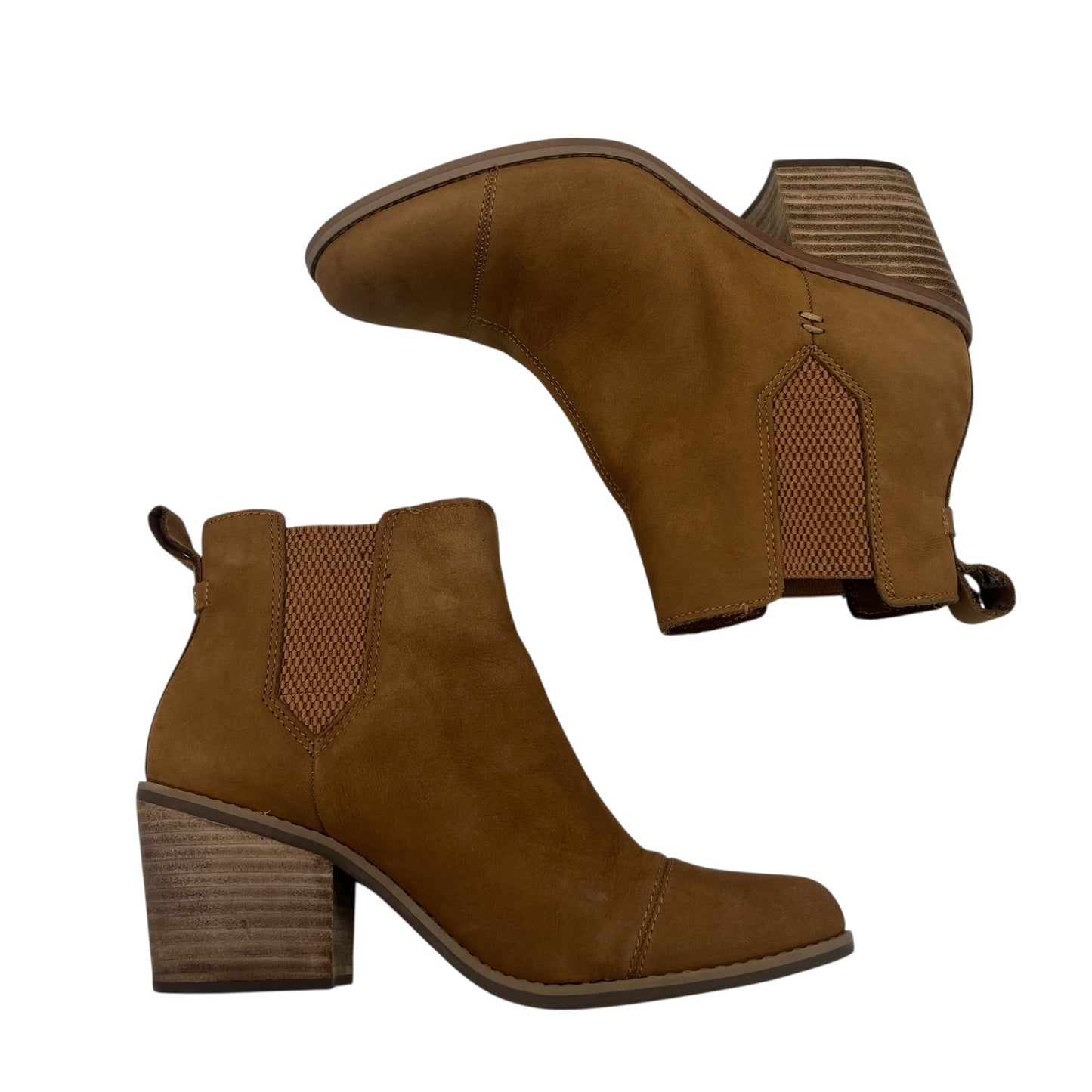 Boots Ankle Heels By Toms In Brown, Size:8.5