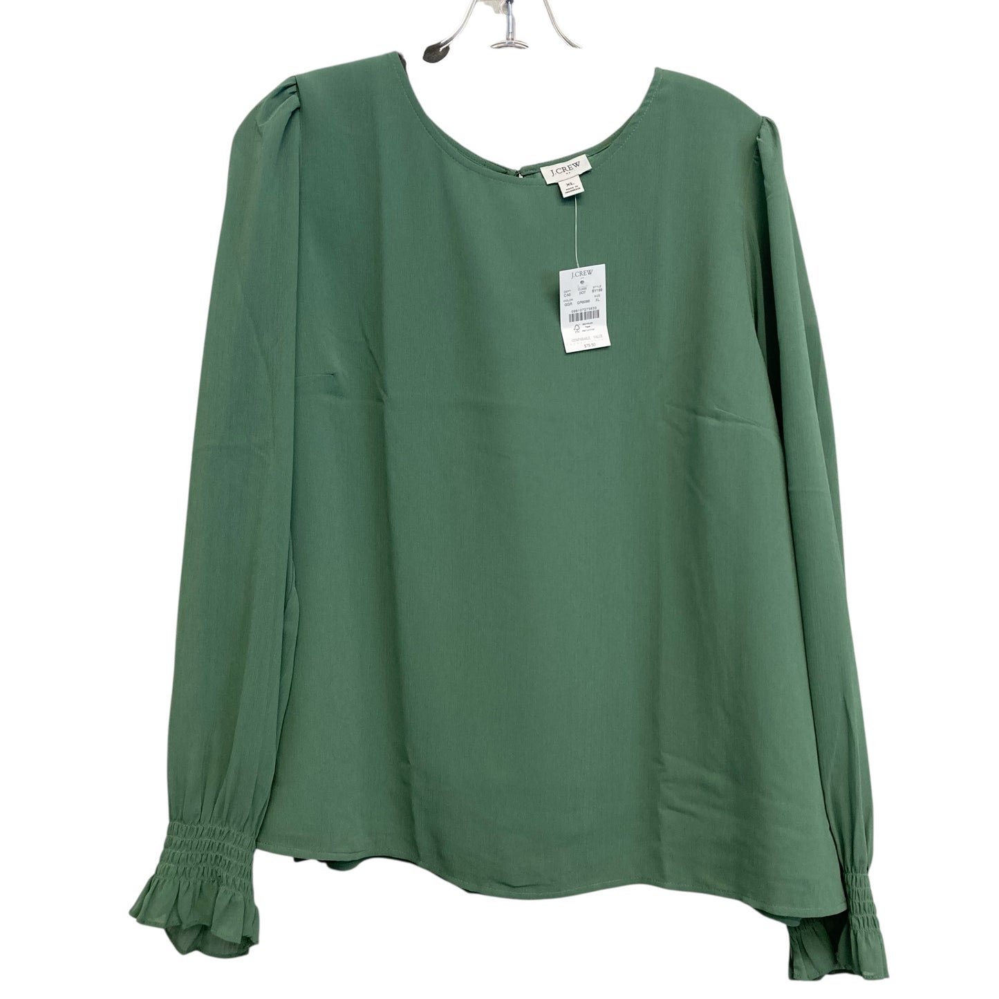 Top Ls By J. Crew In Green, Size:Xl