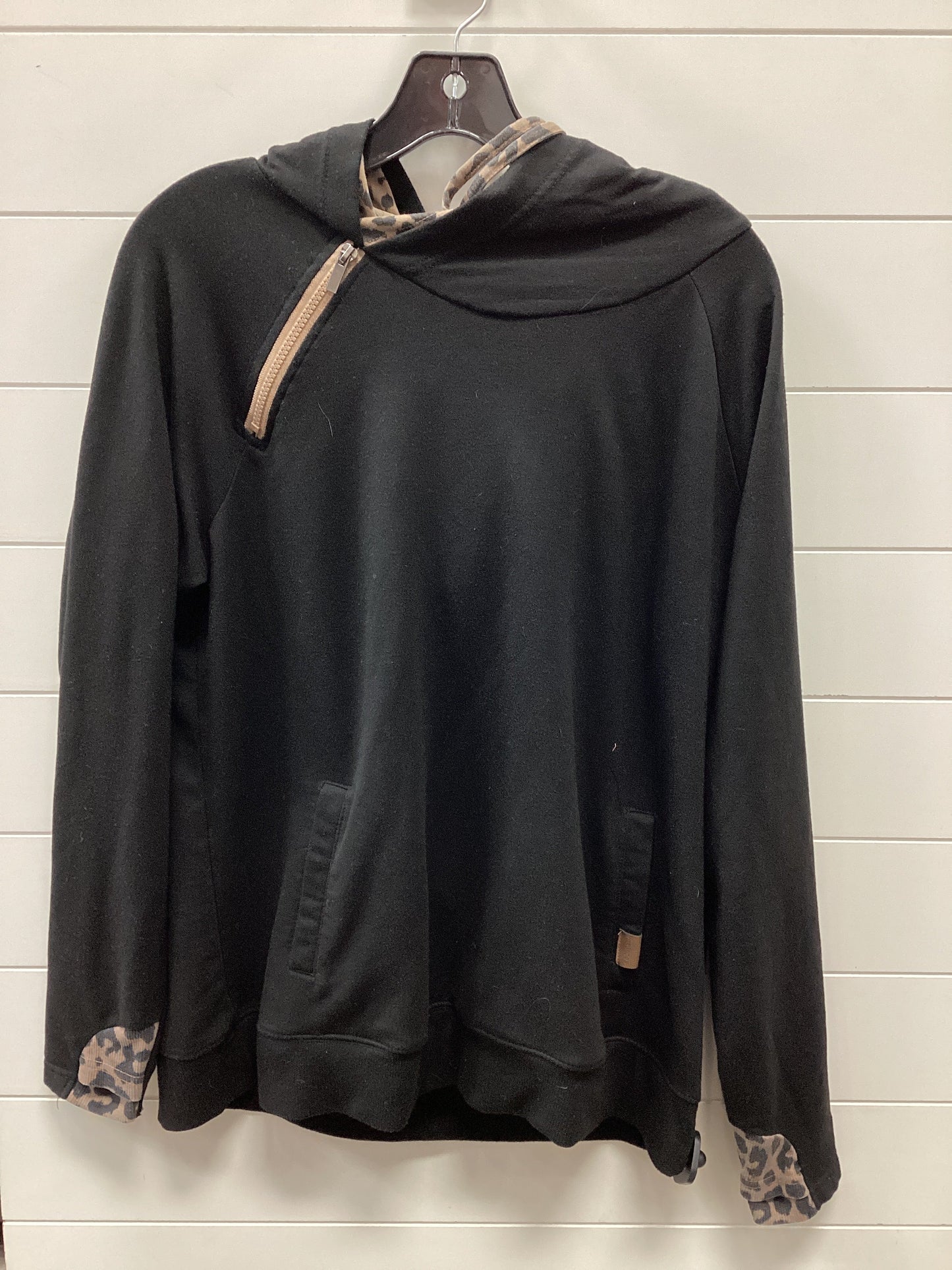 Sweatshirt Hoodie By Maurices In Black, Size:L