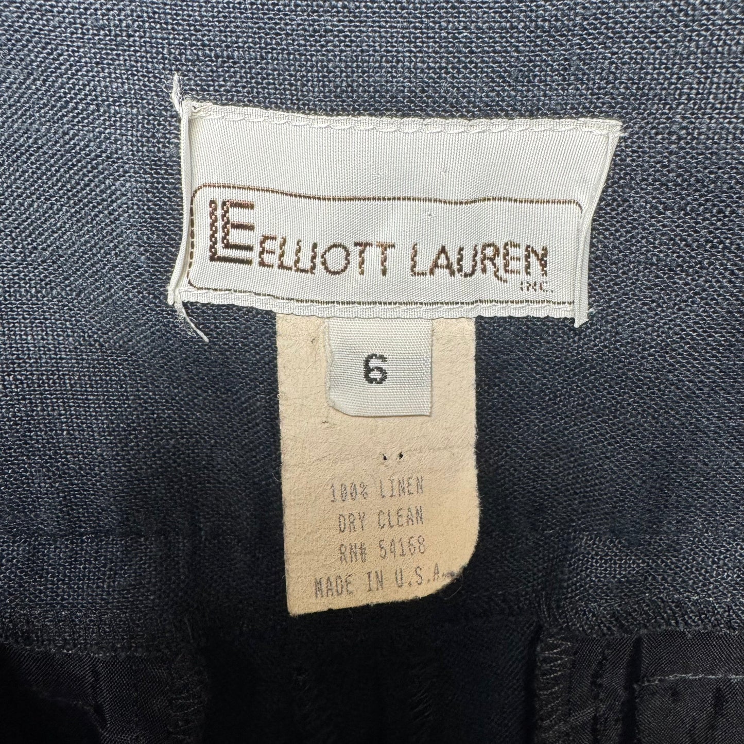Linen Pants By Elliott Lauren In Navy, Size: 6