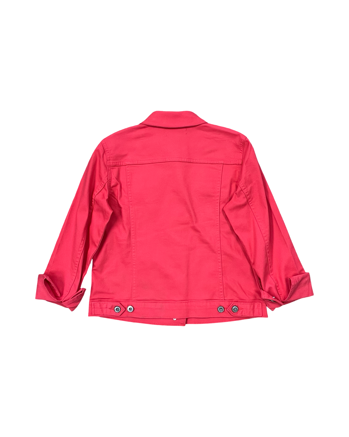 Jacket Denim By Liz Claiborne In Pink, Size:S