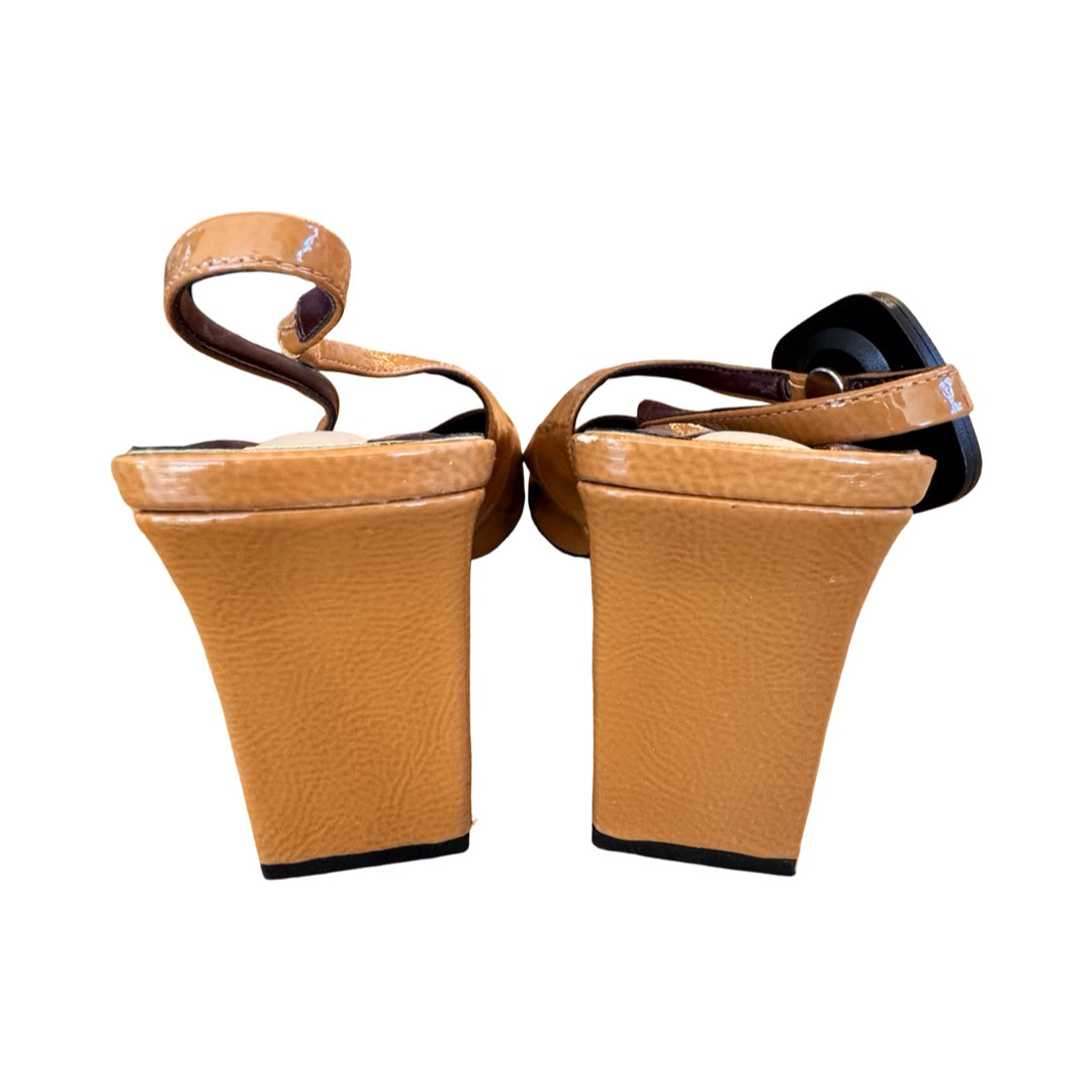 Shoes Heels Block By Franco Sarto In Brown, Size:9