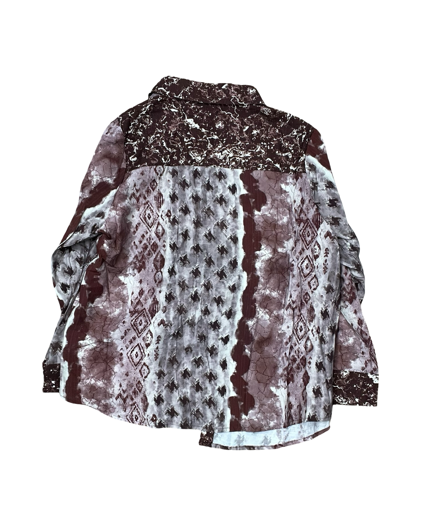 Blouse Ls By Adore In Brown, Size:M