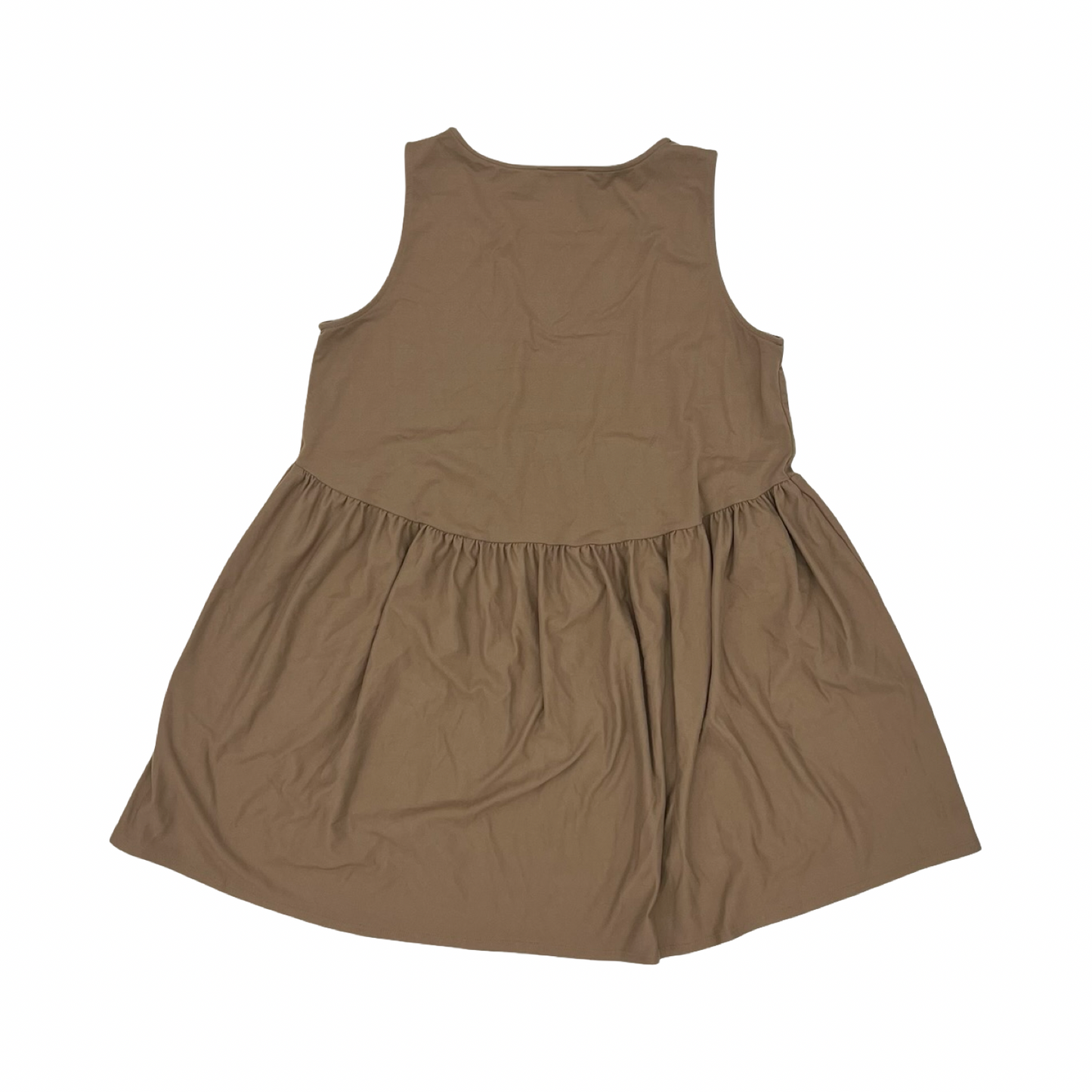 Tunic Sleeveless By Zenana In Tan, Size:M