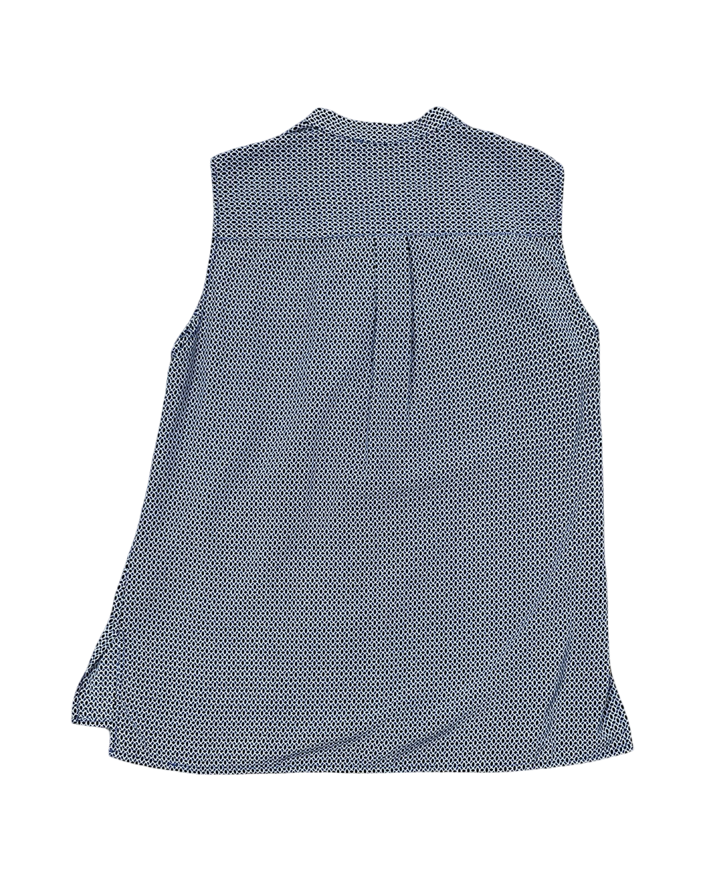 Blouse Sleeveless By Dalia Collection In Black & Blue, Size:S