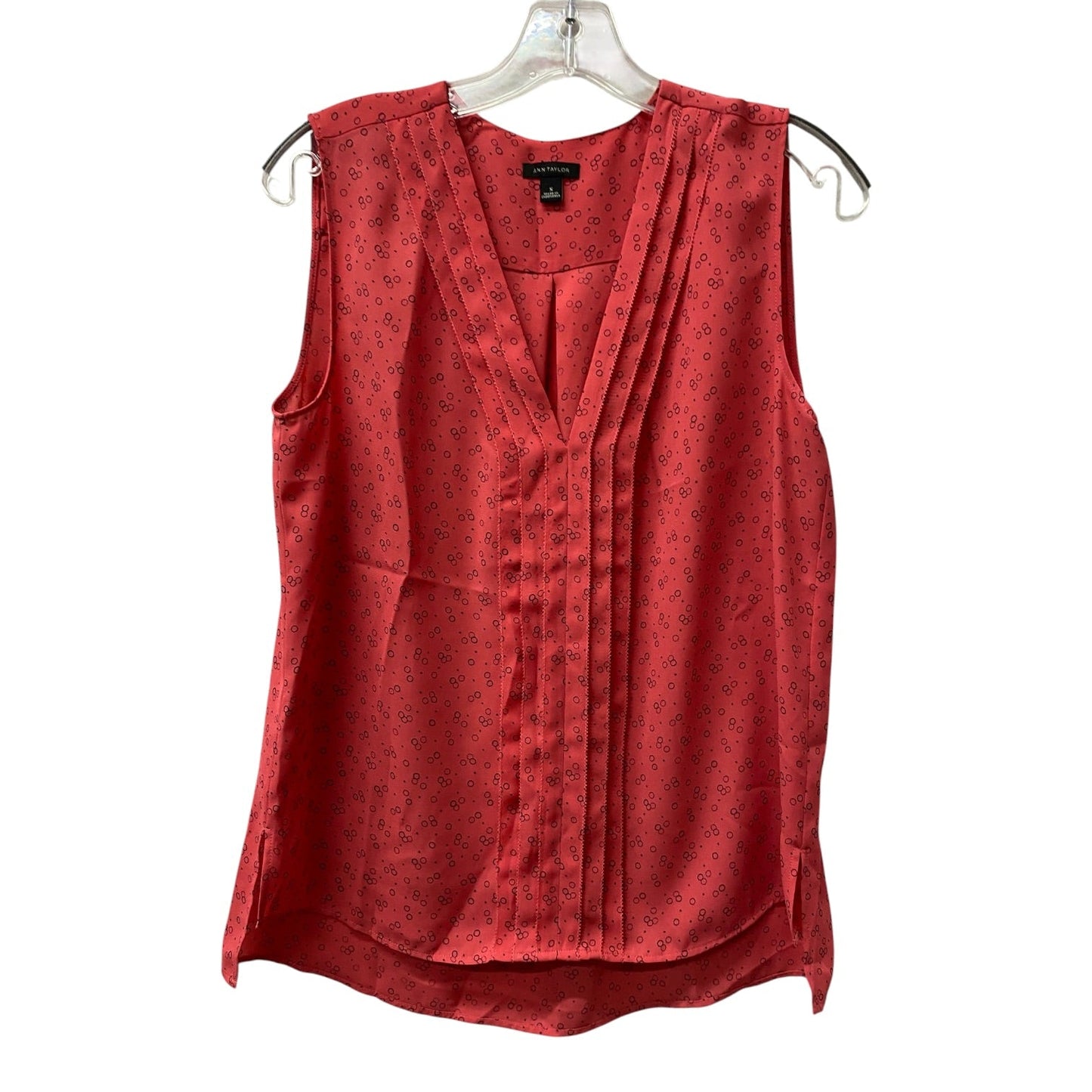 Top Sleeveless By Ann Taylor In Pink, Size:S