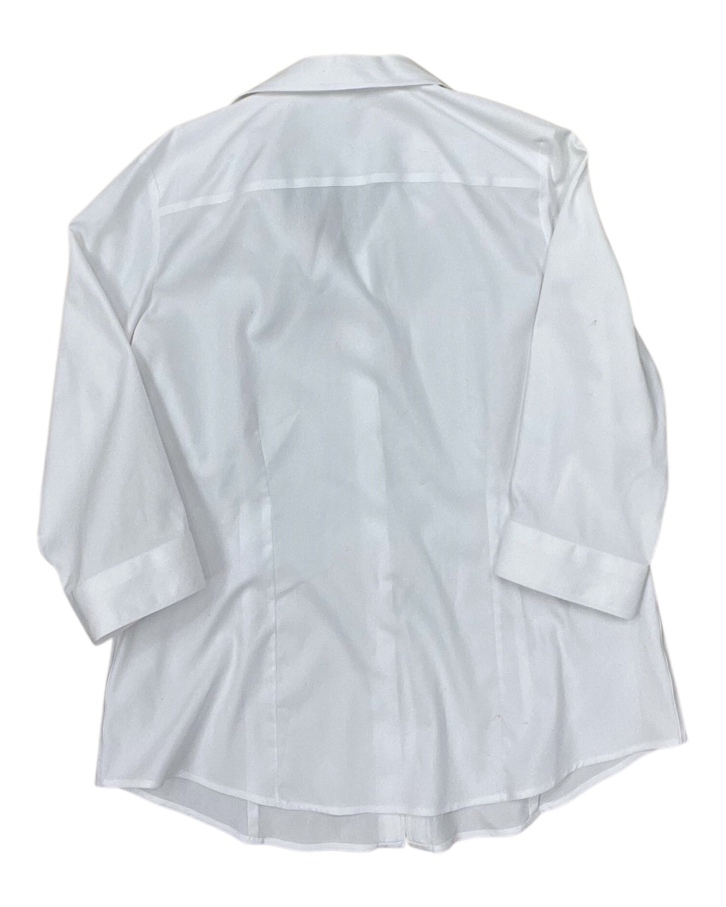 Blouse 3/4 Sleeve By Coldwater Creek In White, Size:M