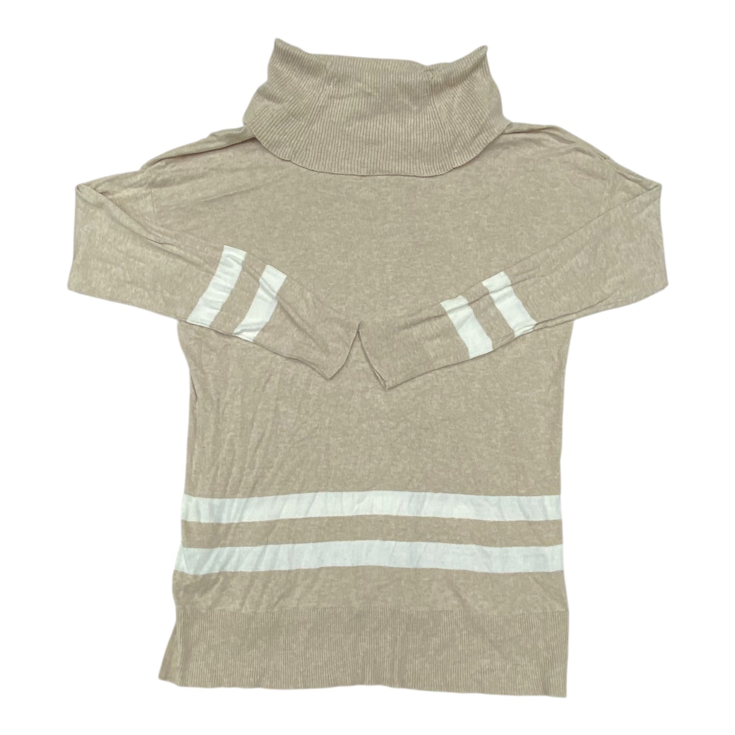 Sweater By Liz Claiborne In Tan & White, Size:L