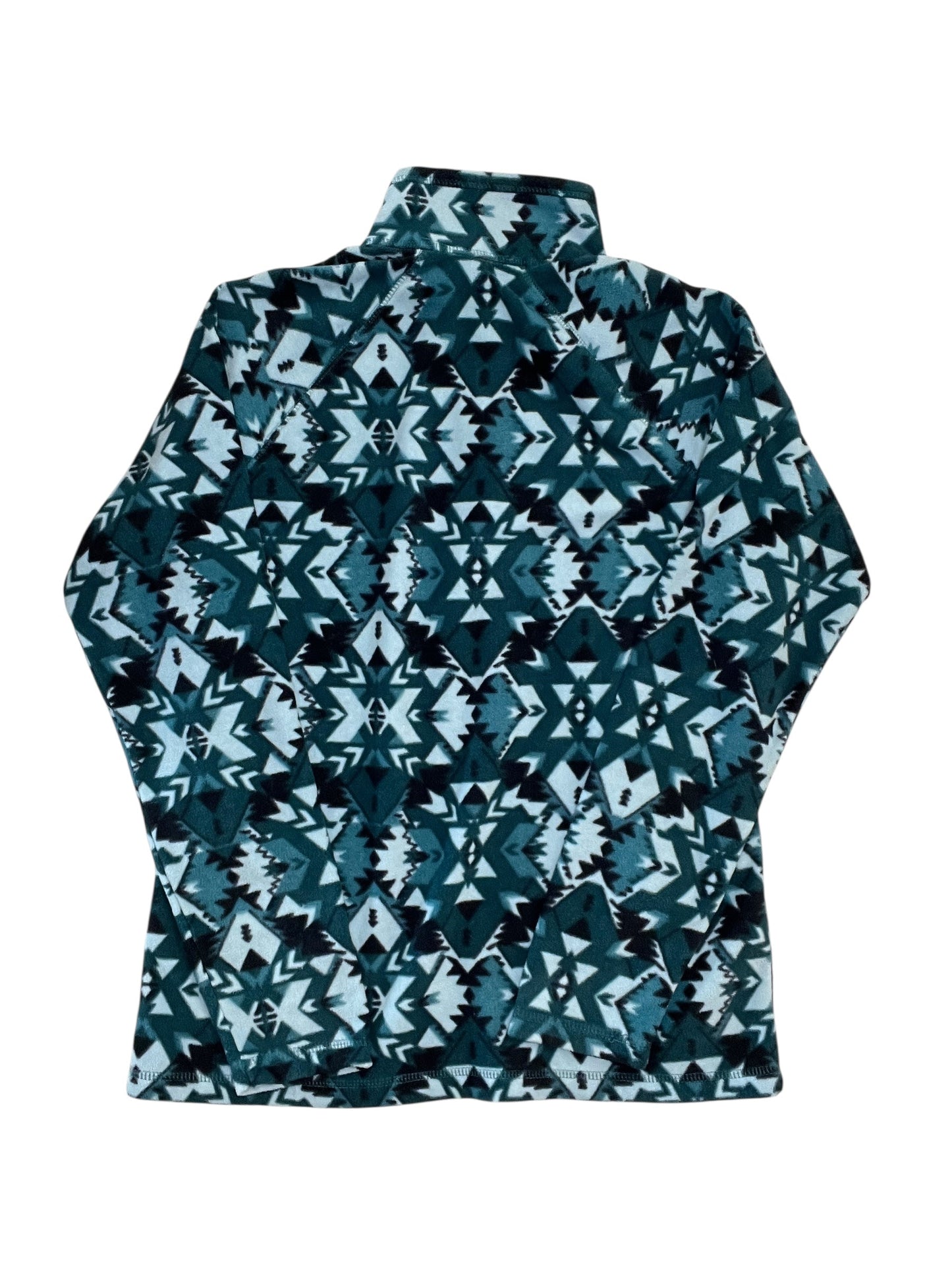 Athletic Top Ls Collar By Eddie Bauer In Teal, Size:S