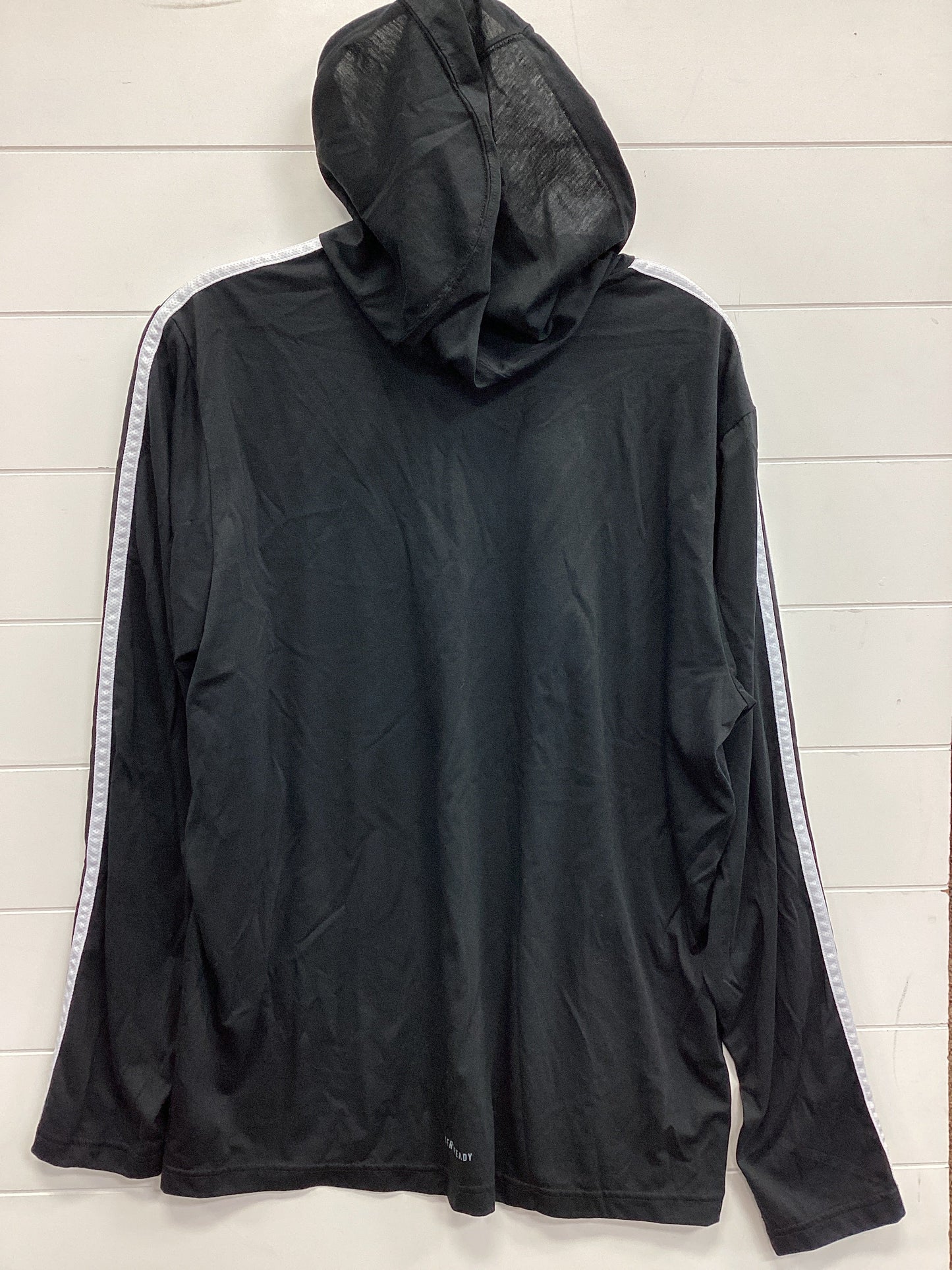 Athletic Top Ls Hoodie By Adidas In Black, Size:L