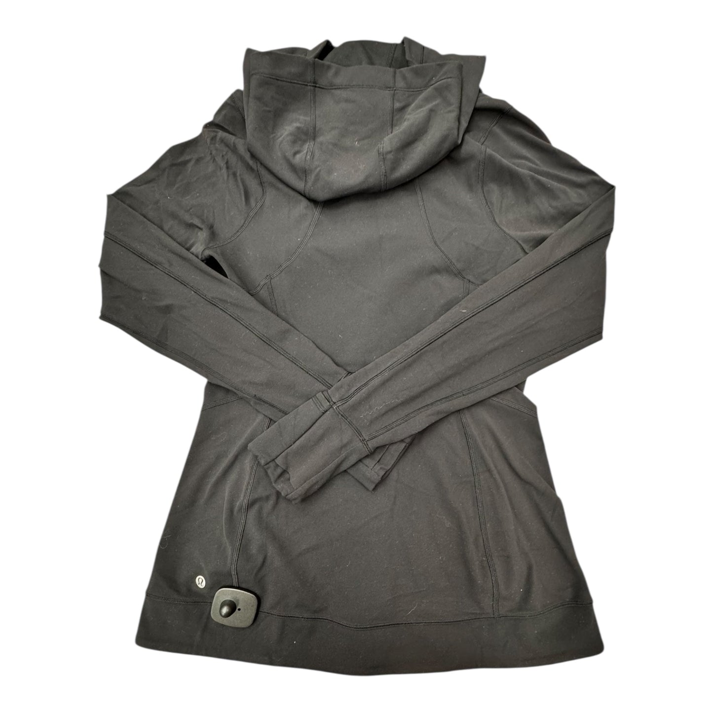 Athletic Jacket By Lululemon In Black, Size:8