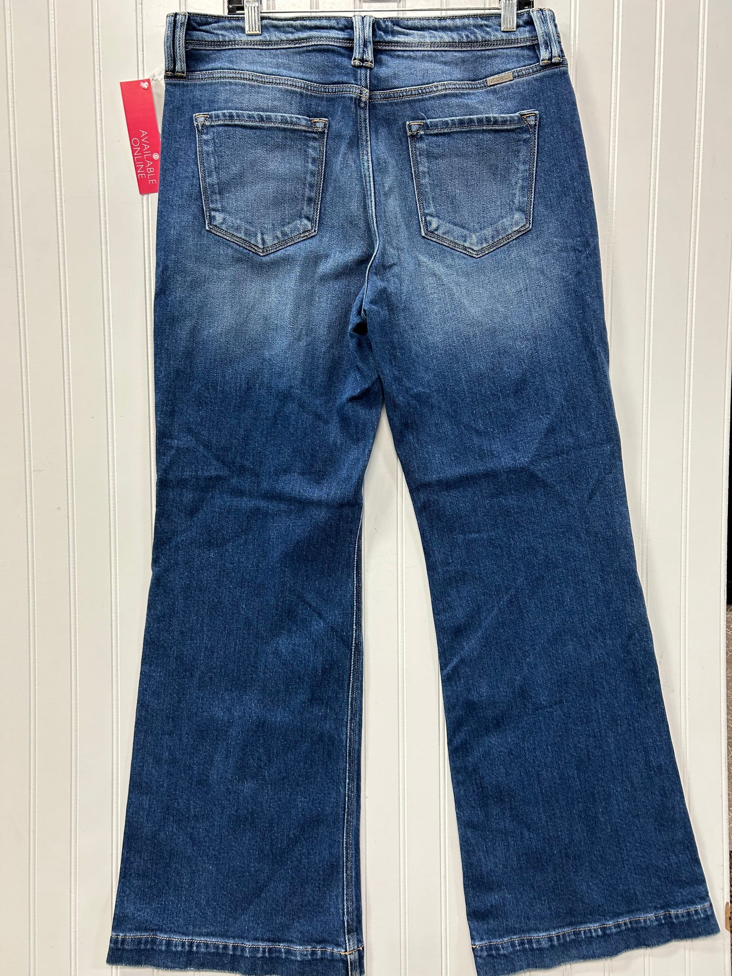 Jeans Wide Leg By Kancan In Blue Denim, Size:14
