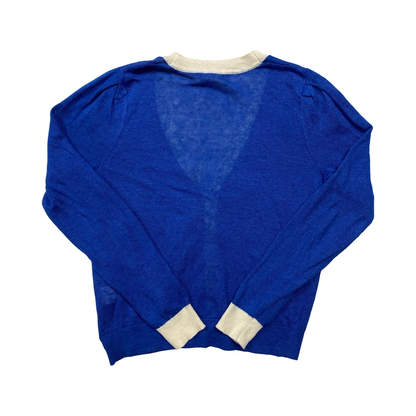 Sweater Cardigan By Boden In Blue & White, Size:Xs