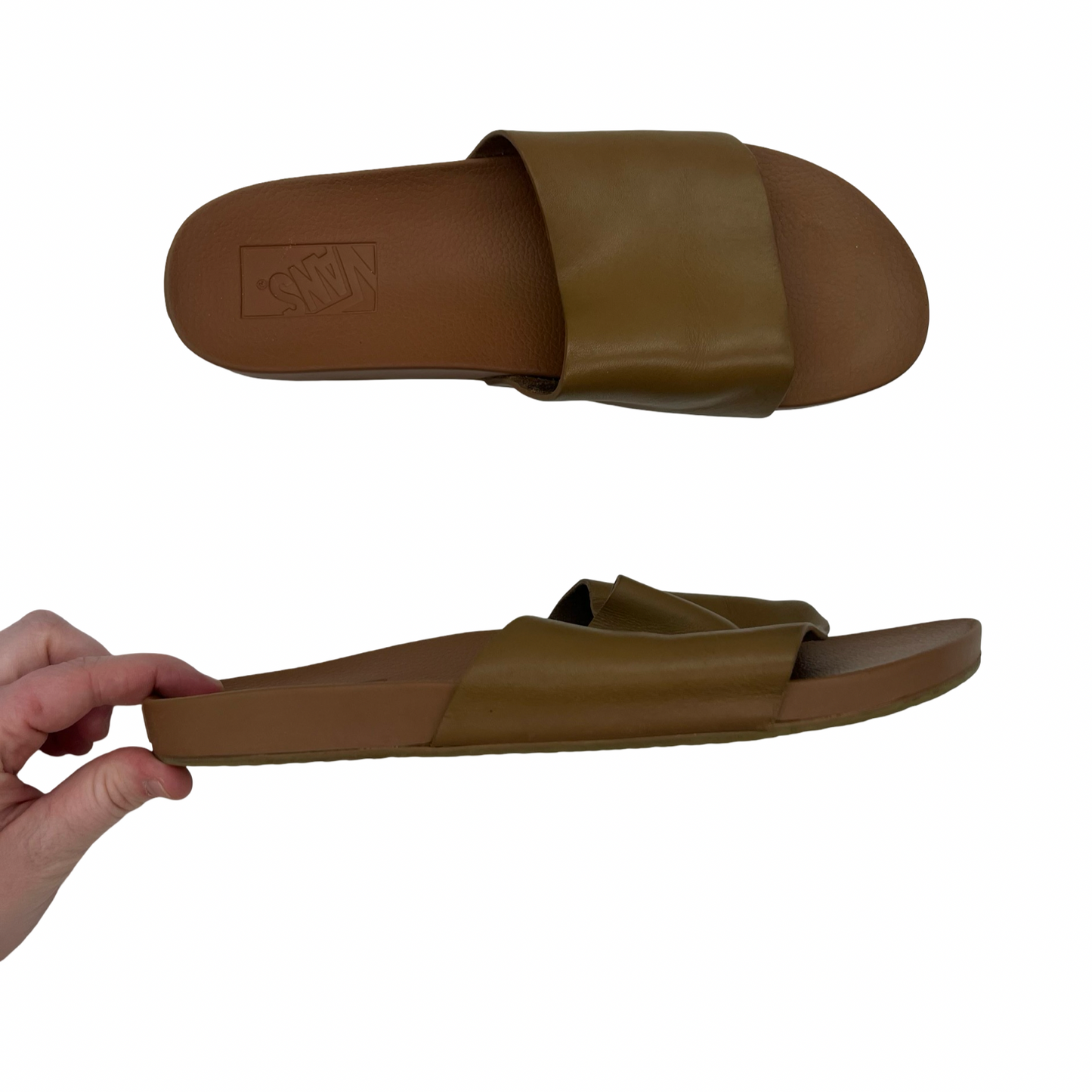 Sandals Flats By Vans In Brown, Size:9