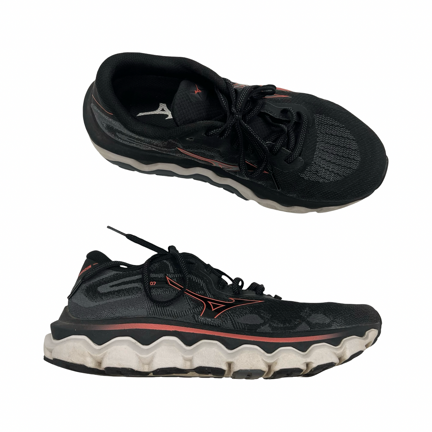 Shoes Athletic By Mizuno In Black & Orange, Size:8.5
