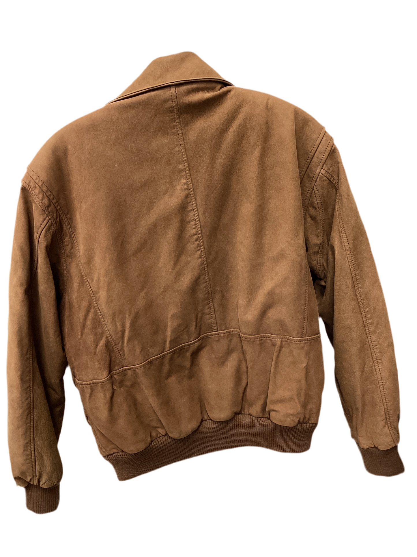 Jacket Moto Leather By Cmb In Brown, Size:M