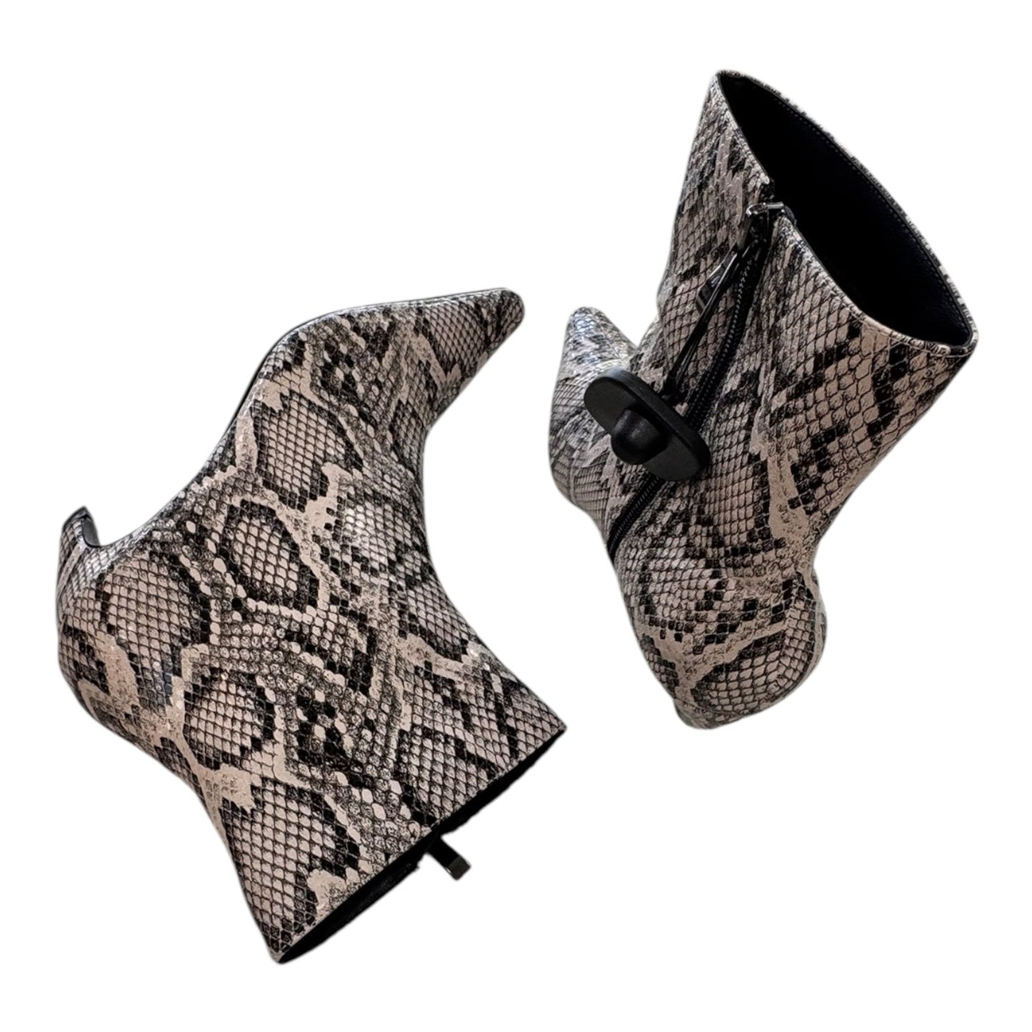 Boots Ankle Heels By Msonlydn In Animal Print, Size:7