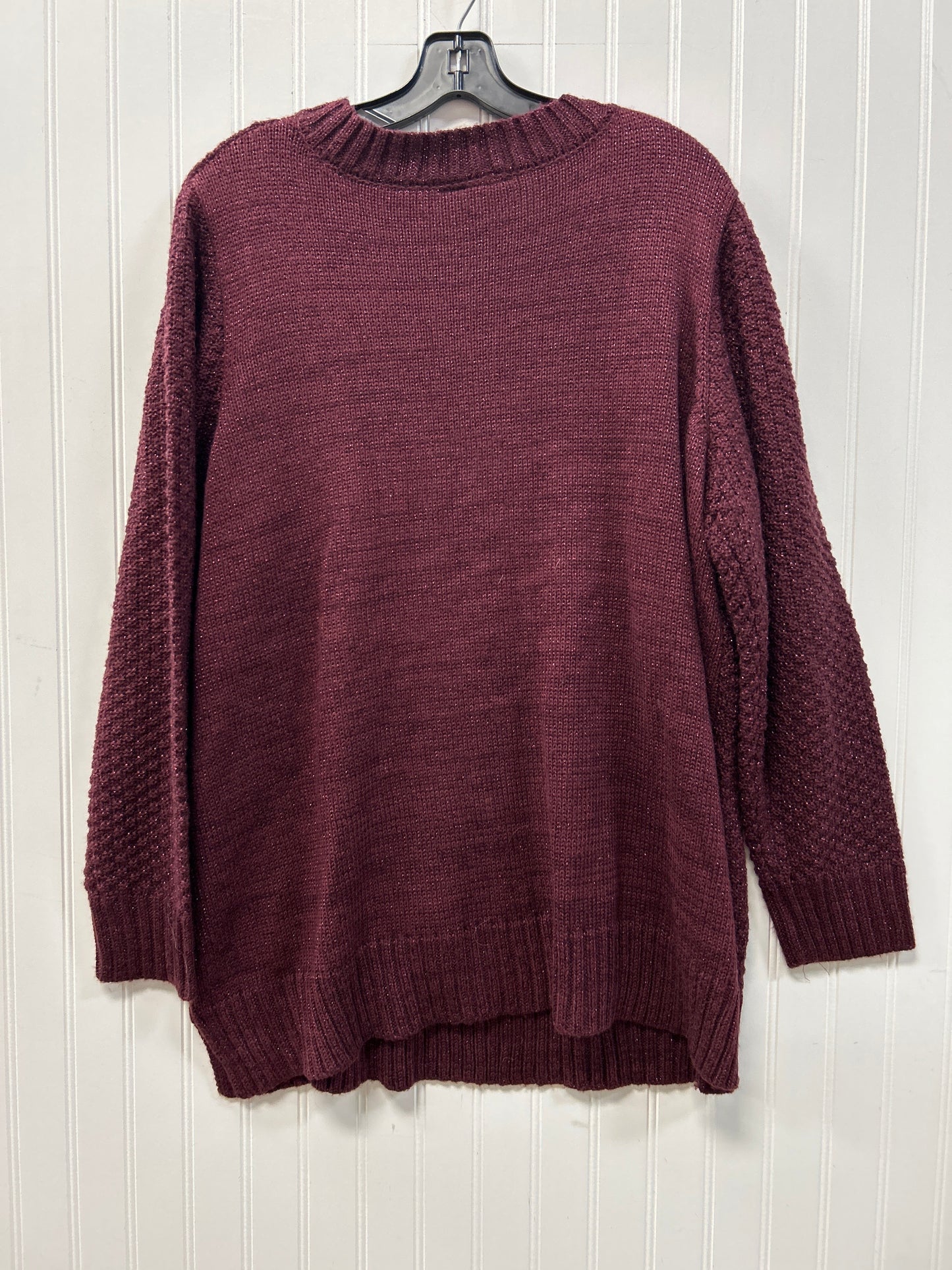 Sweater By Lane Bryant In Maroon, Size:1X