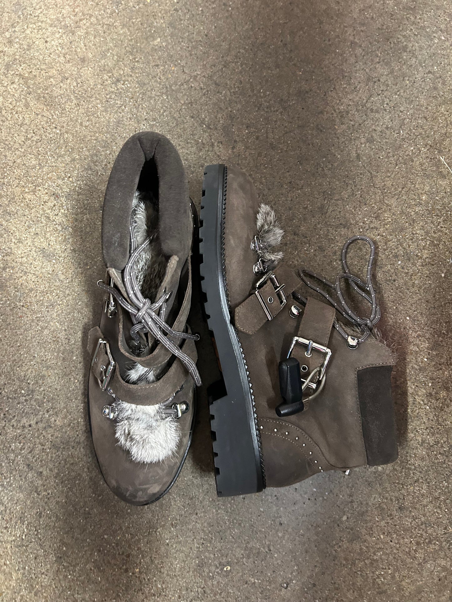 Boots Ankle Flats By Gianni Bini In Taupe, Size:11