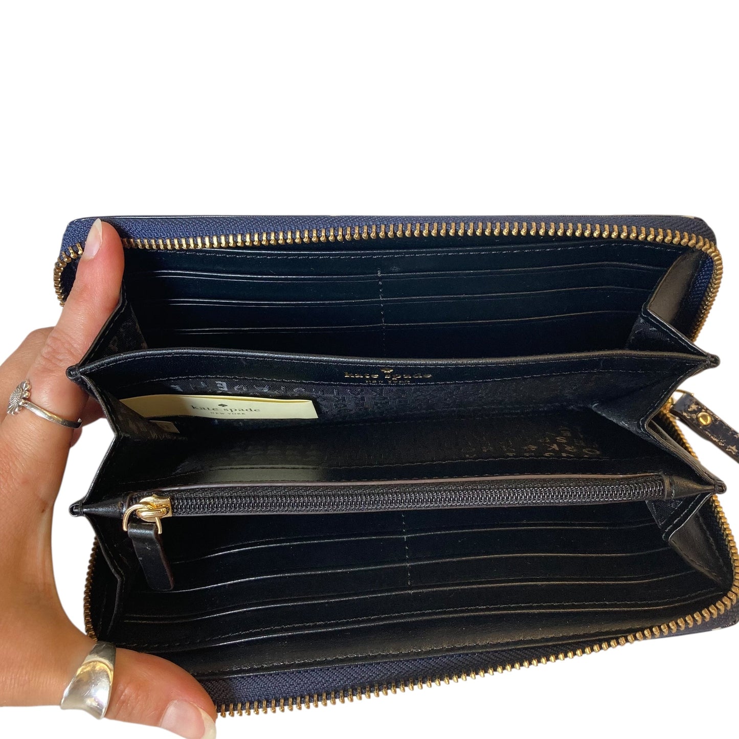 Wallet Designer By Kate Spade In Blue & White, Size:Medium