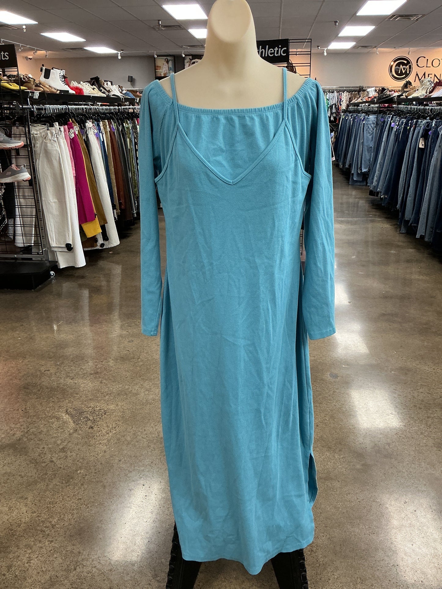Dress Casual Maxi By T.La In Blue, Size:L