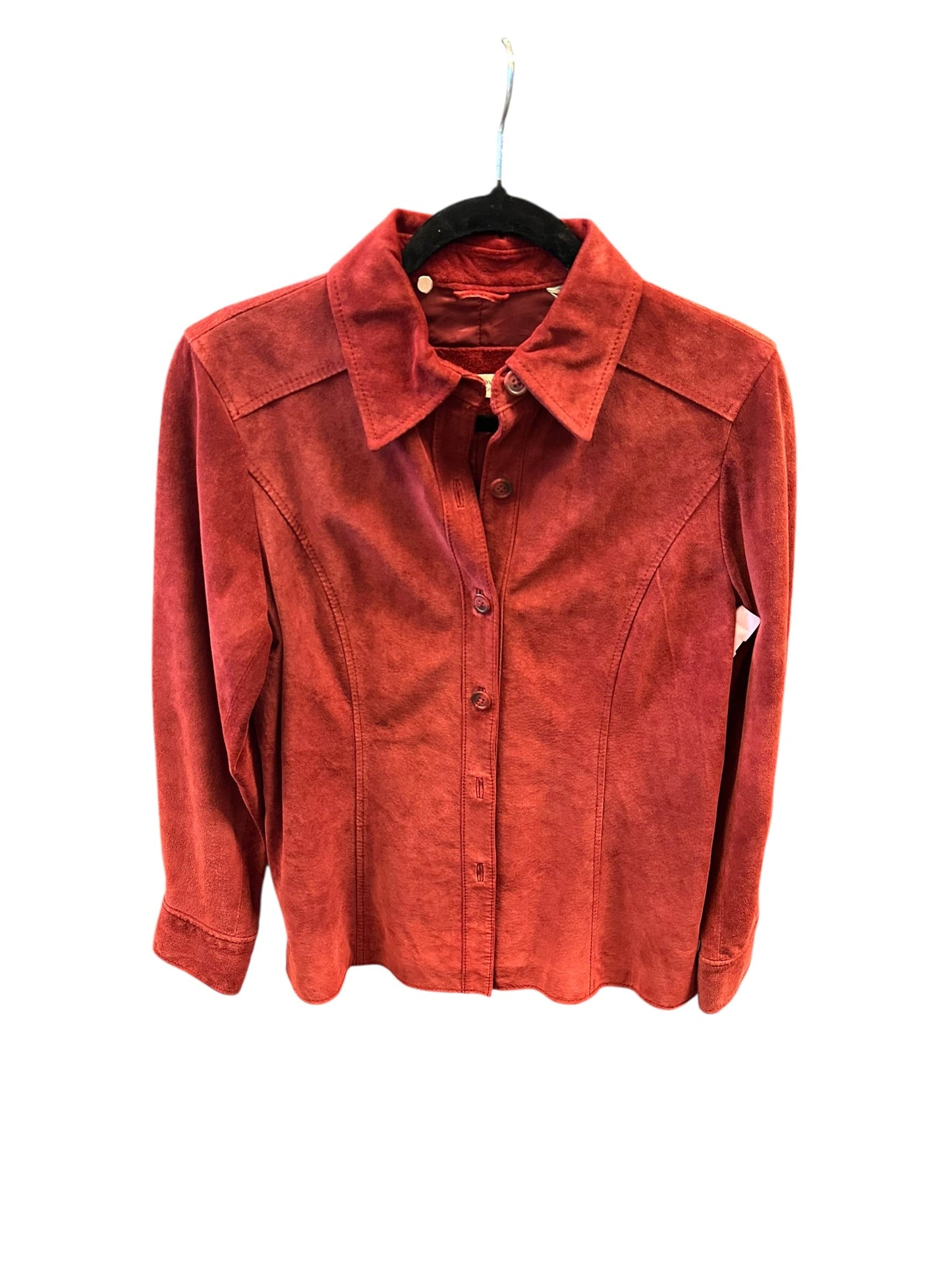 Jacket Leather By Valerie Stevens In Red, Size:Sp