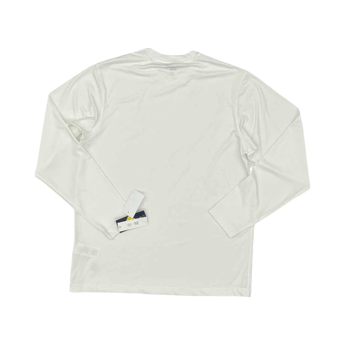 Athletic Top Ls Collar By Lands End In White, Size:S