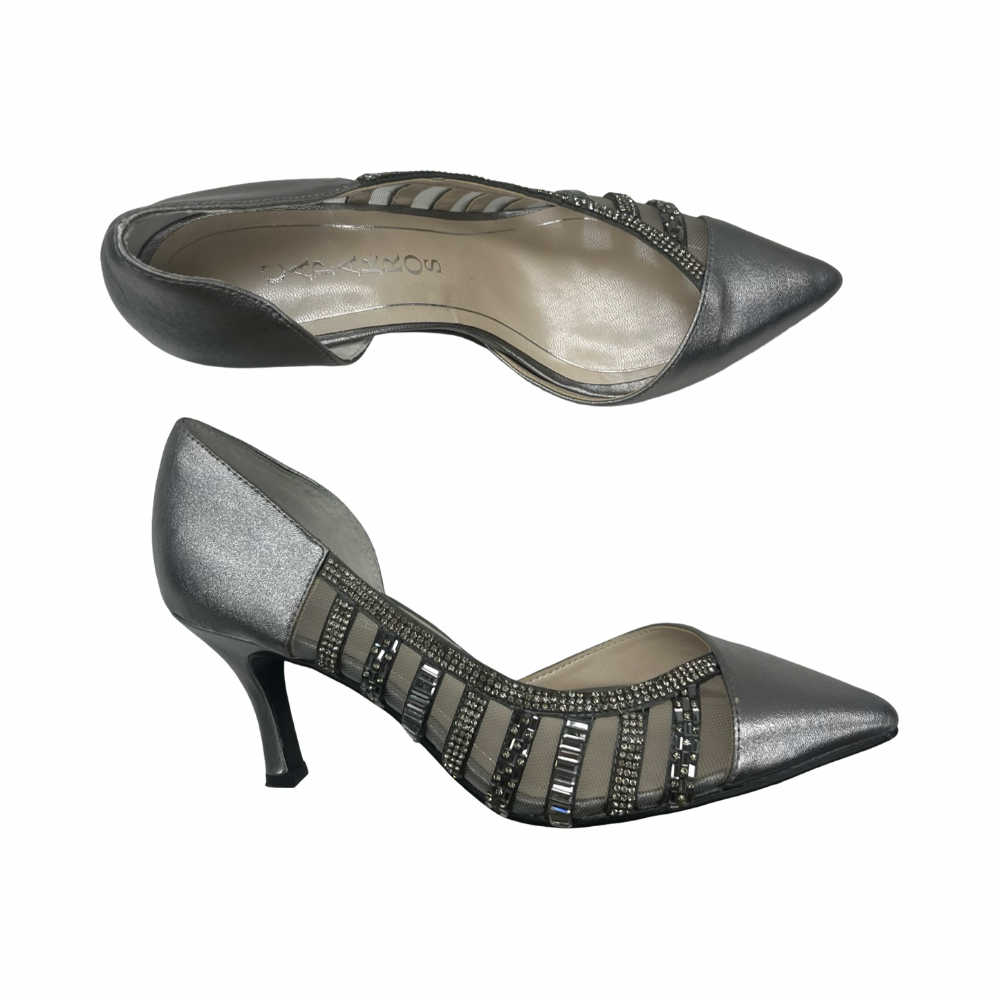 Shoes Heels Stiletto By Clothes Mentor In Silver, Size:7