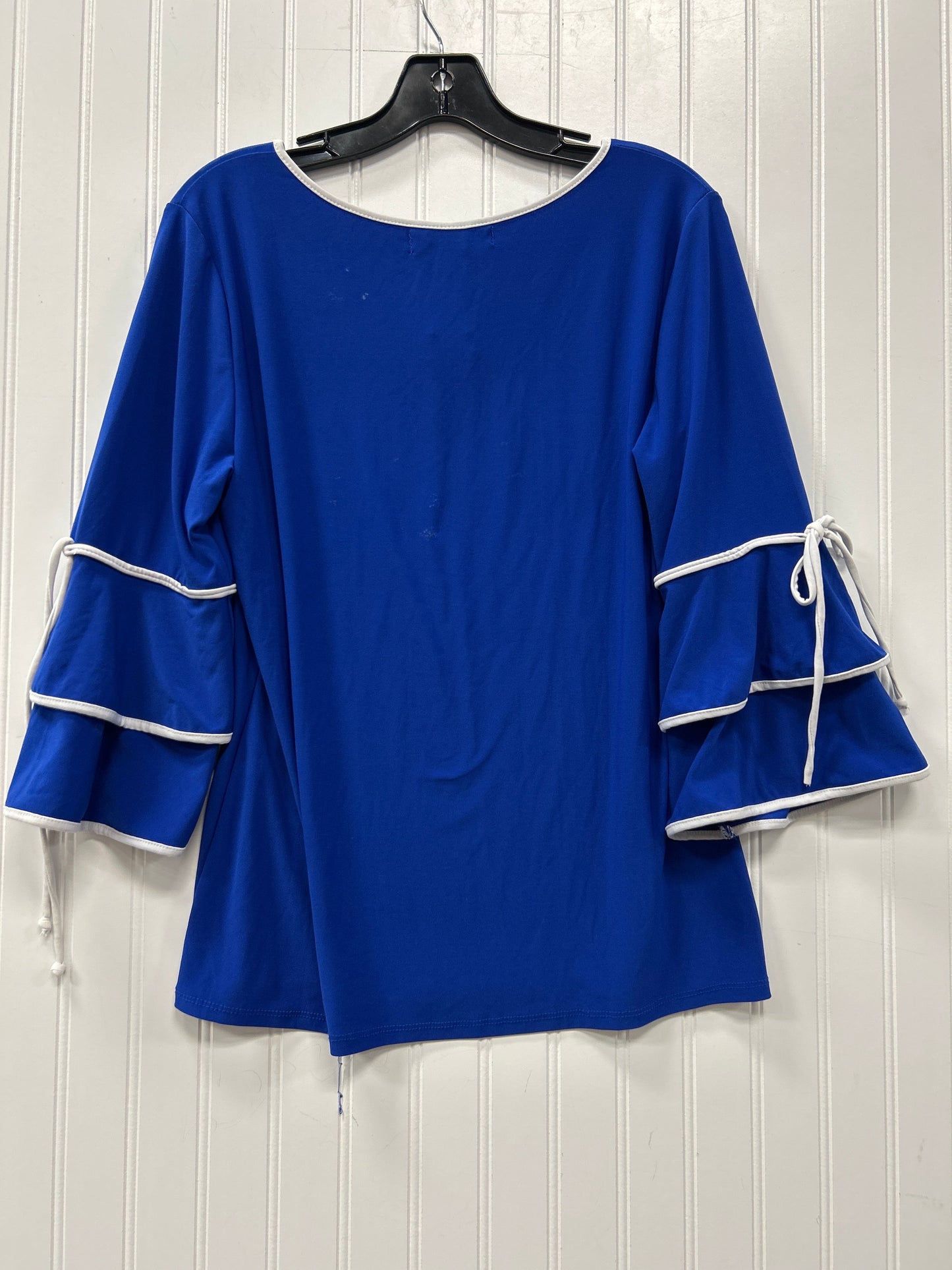 Top 3/4 Sleeve By Cmc In Blue, Size:L