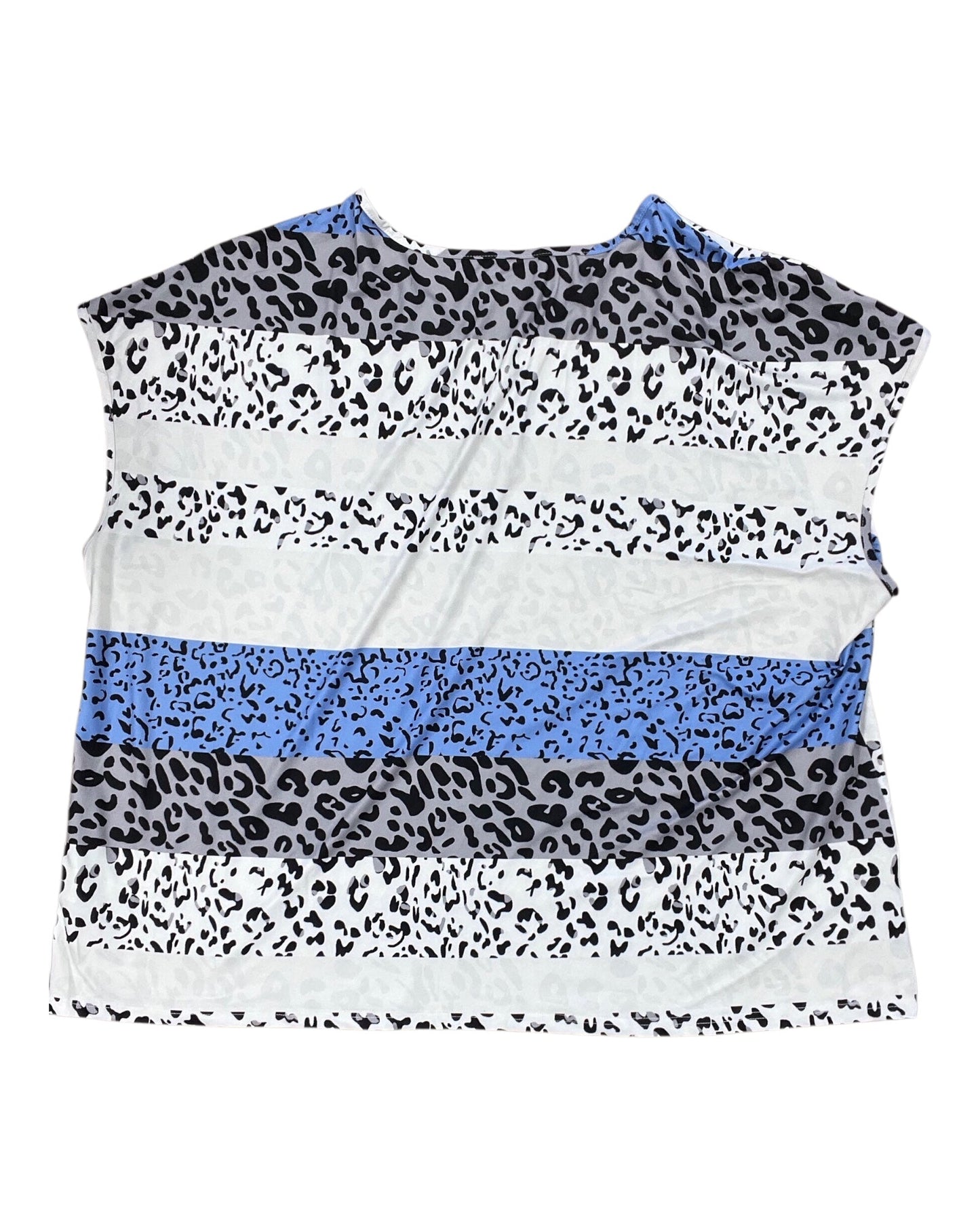 Top Ss By Shein In Blue & Grey, Size:3X