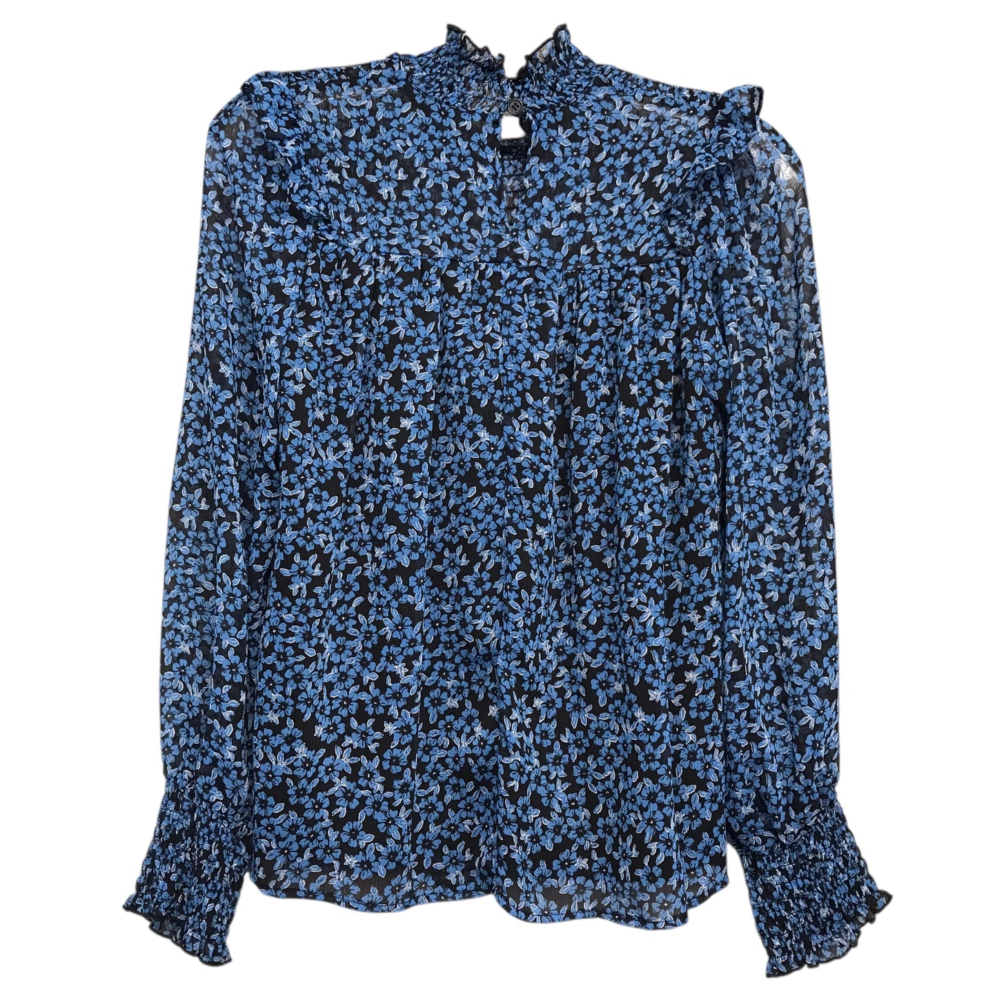 Top Ls By Mi Ami In Blue & White, Size:M