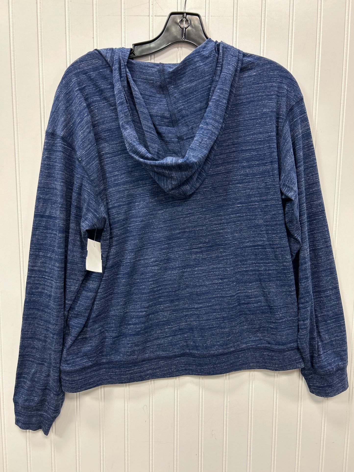 Athletic Top Ls Hoodie By Majestic In Blue, Size:M