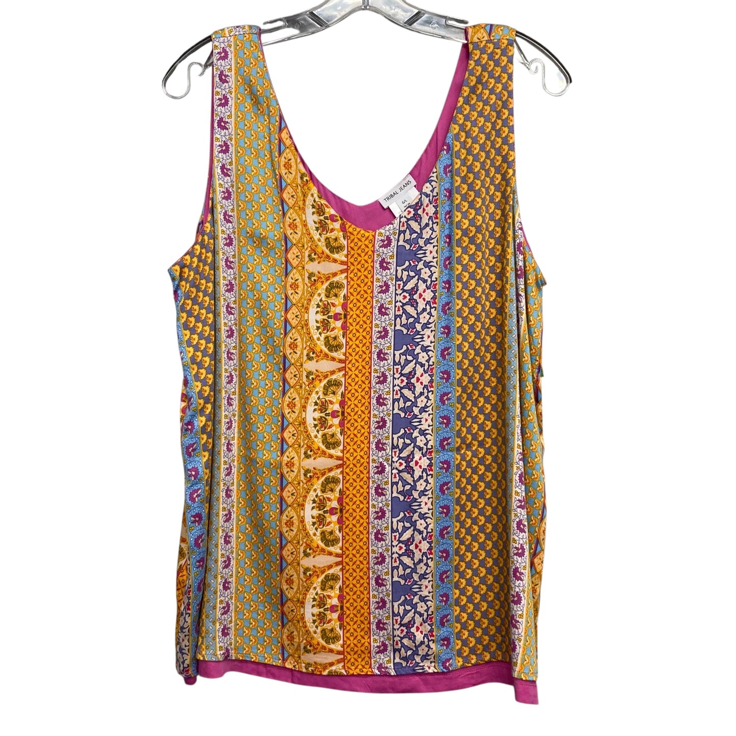 Top Sleeveless By Tribal In Multi, Size:L