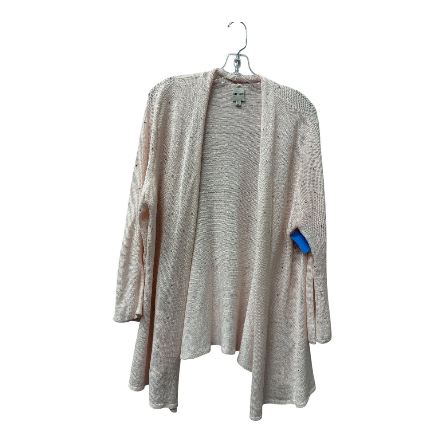 Sweater Cardigan By Nic + Zoe In Pink, Size:1X