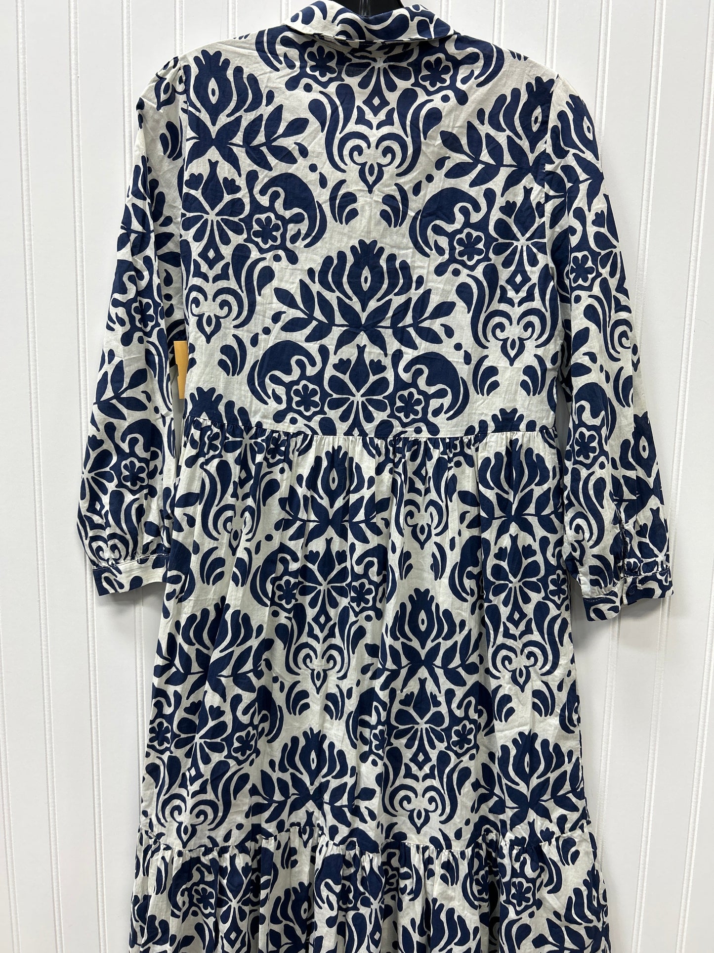 Dress Casual Maxi By Zara In Blue & White, Size:Xs