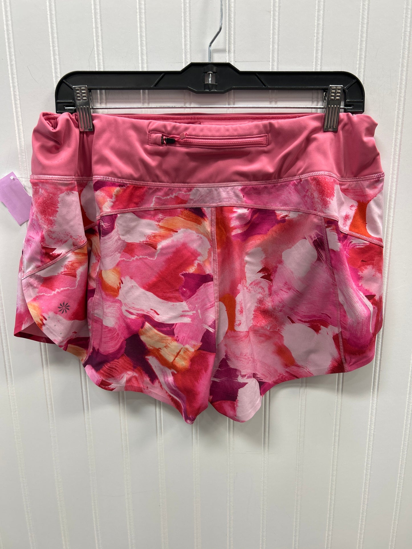 Athletic Shorts By Athleta In Pink, Size:L