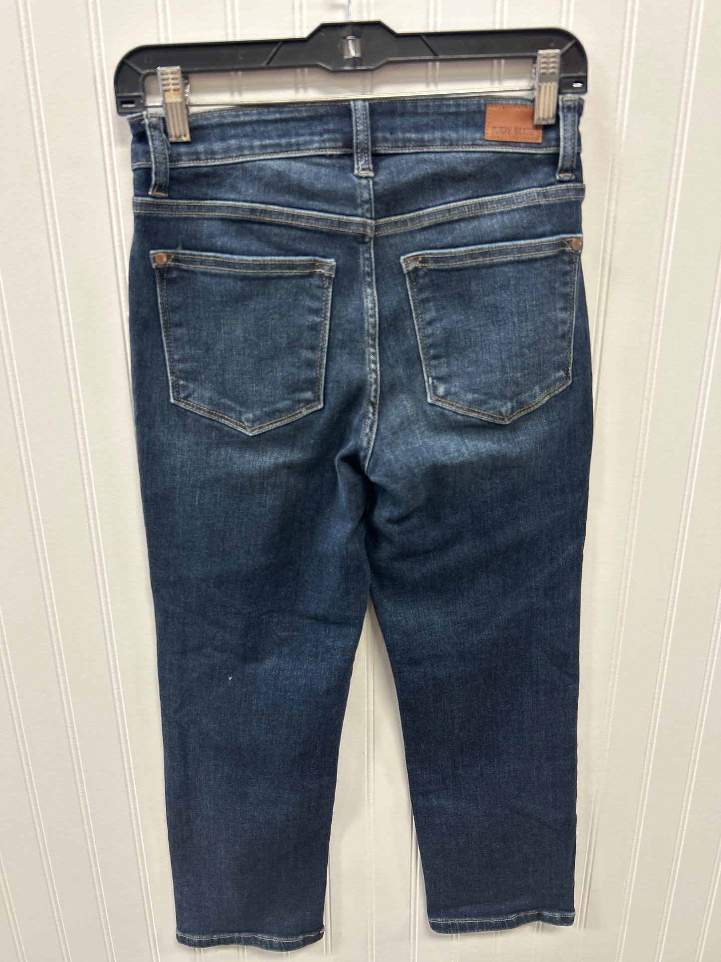 Jeans Cropped By Judy Blue In Blue Denim, Size:2